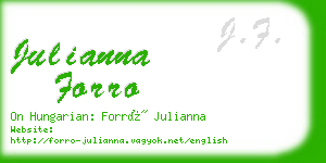 julianna forro business card